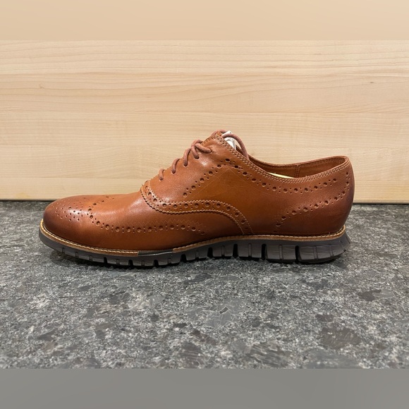 Cole Haan ZeroGrand Wingtip Oxfords - 12 WIDE - British Tan / Java - Picture 8 of 11